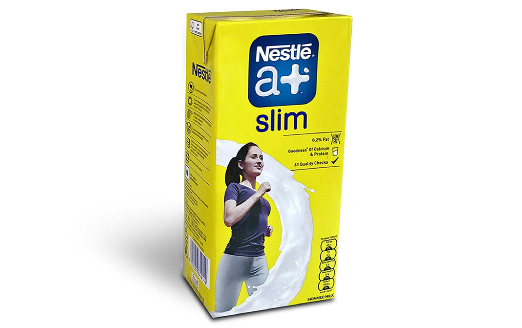 Nestle a+ Slim Skimmed Milk   Tetra Pack  1 litre